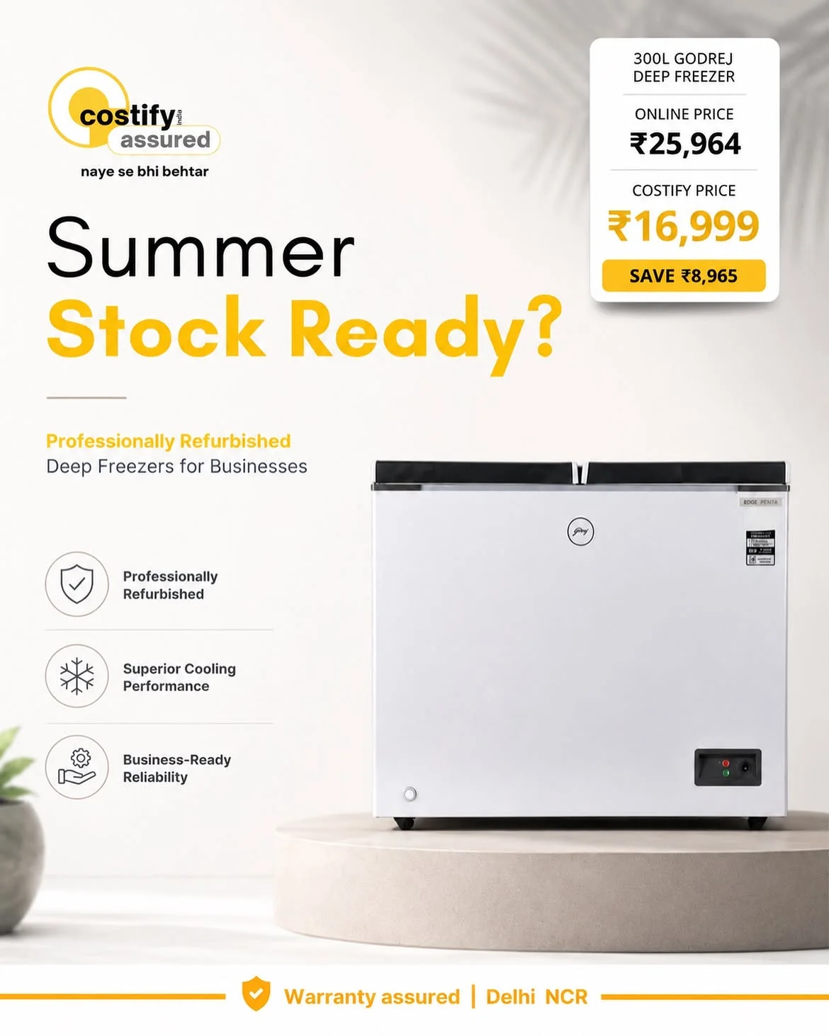 Summer Stock Ready Deep Freezers